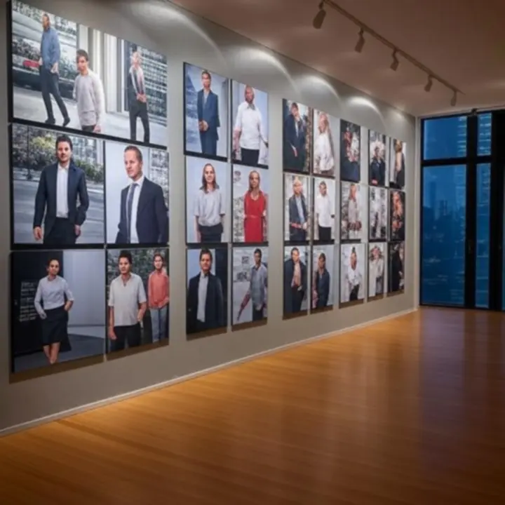 Különböző kampányvizuálokat bemutató galéria