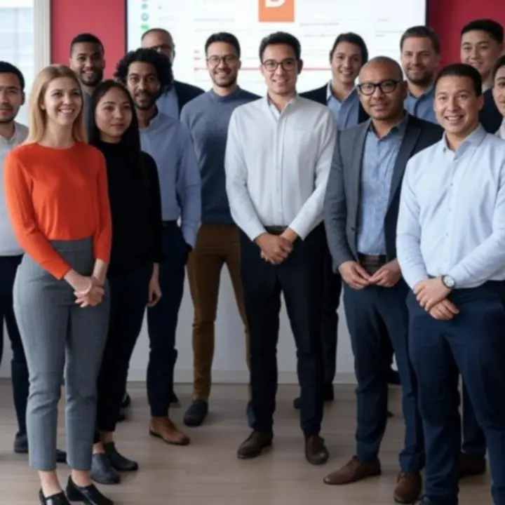 Közösségi média kampánytervezés egy csapat megbeszélésén